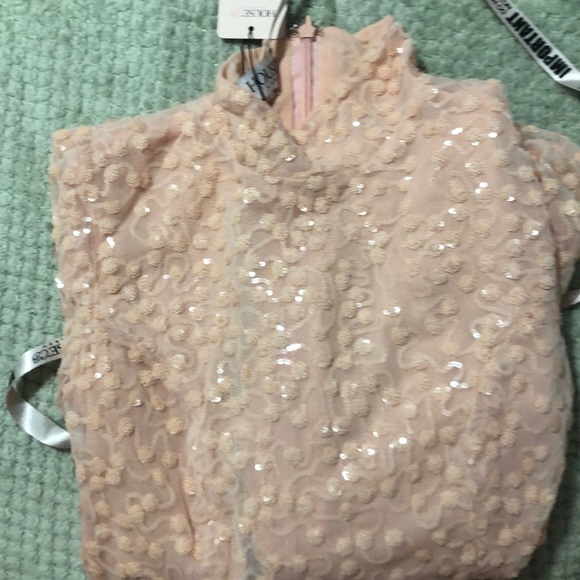 House of CB London Long-sleeve Sequin Pink Dress - Picture 4 of 7